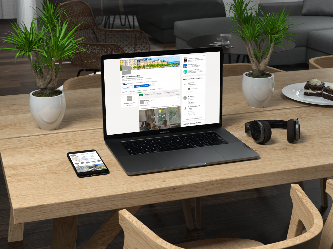 Suivez Millenium Properties sur les réseaux sociaux 