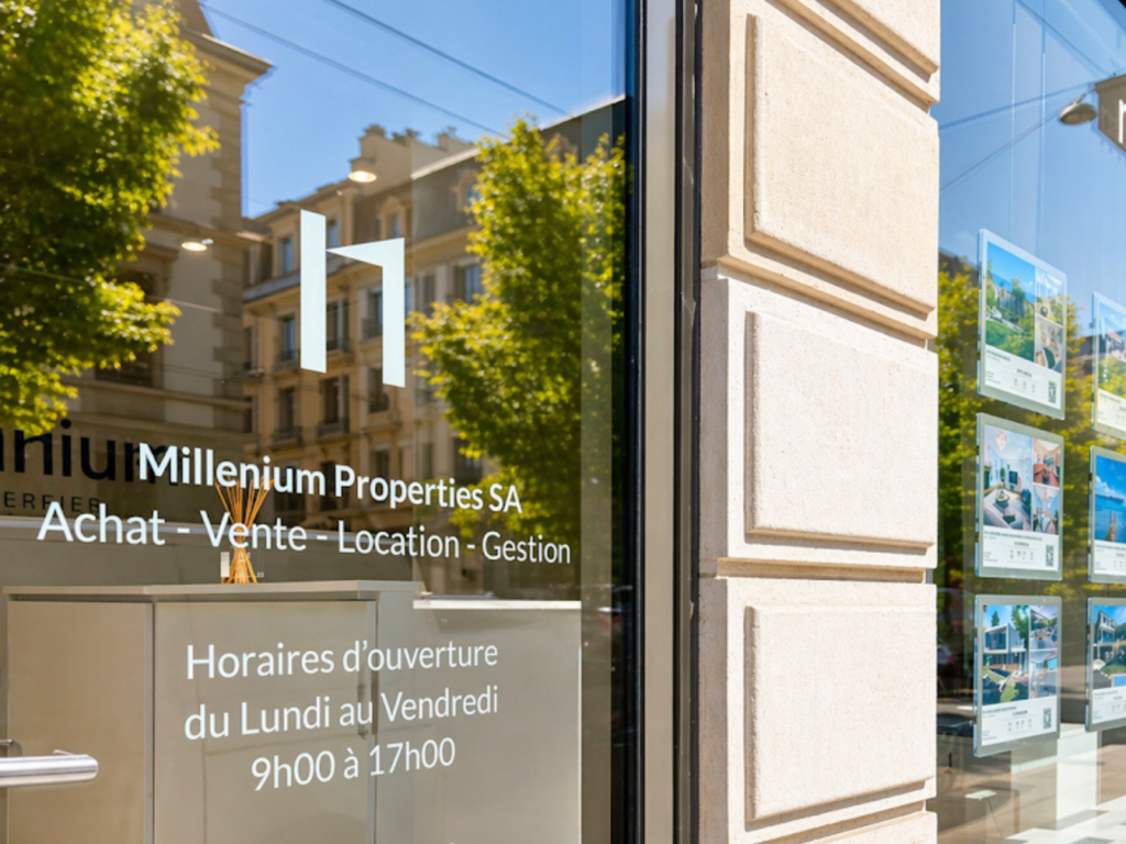 Photo vitrine de agence Millenium Properties